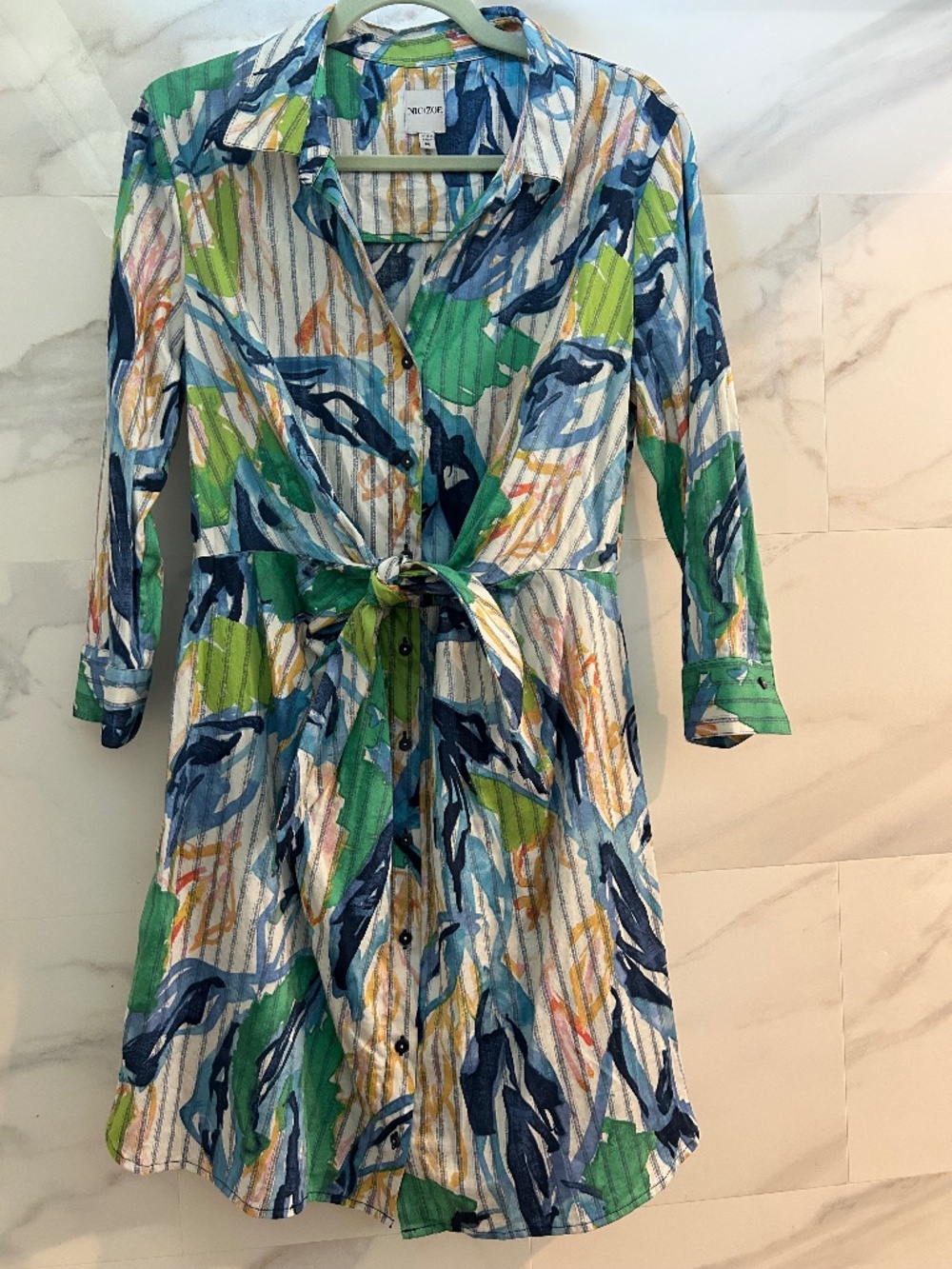 Fun long sleeve button down dress